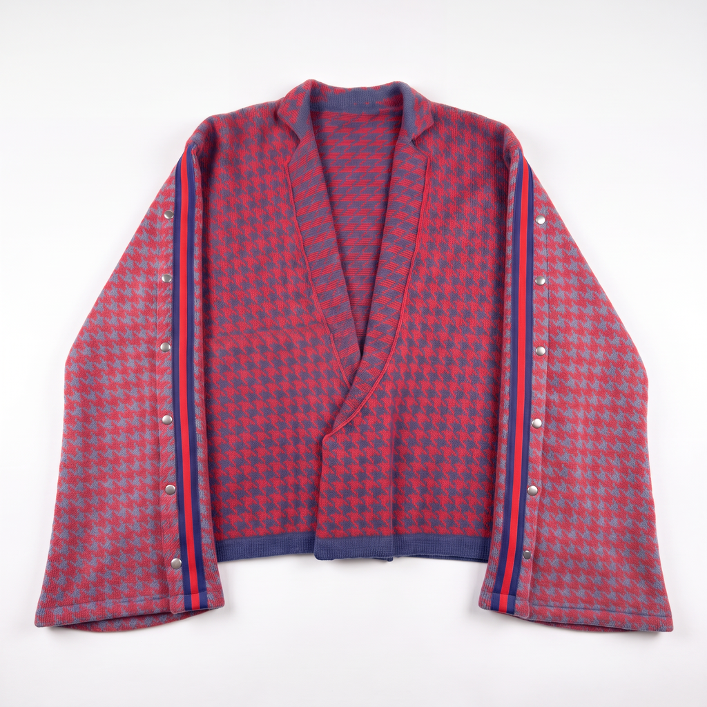Oversized Houndstooth Cardigan