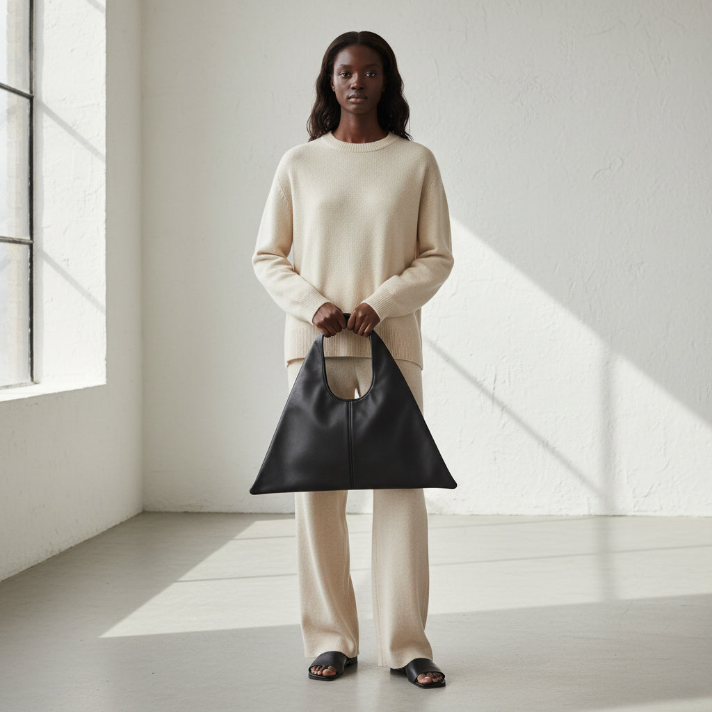 The Minimal Everyday Bag — Soft Large Leather Hobo Bag